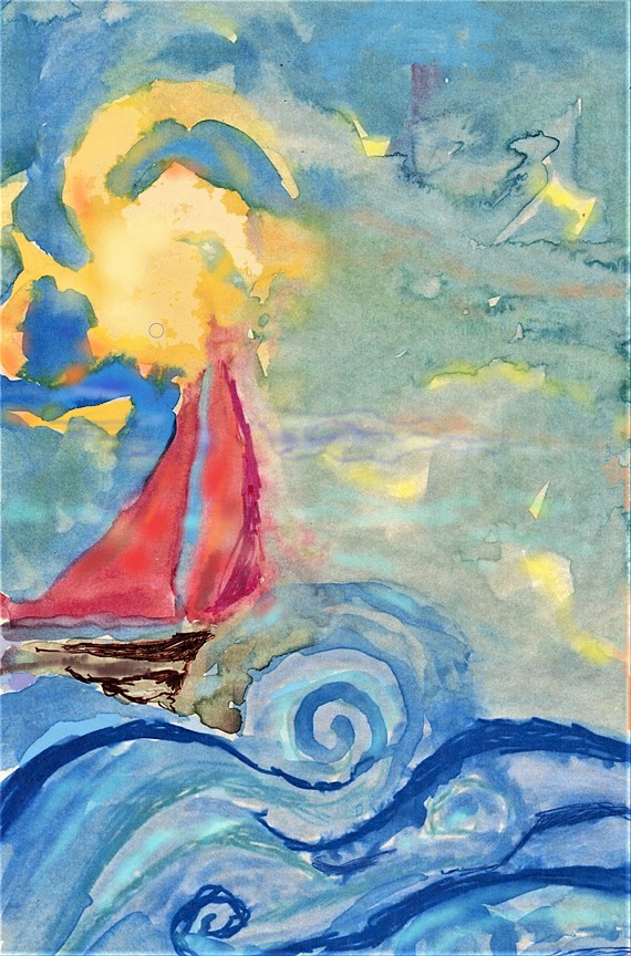 Sailboat-in-a-storm